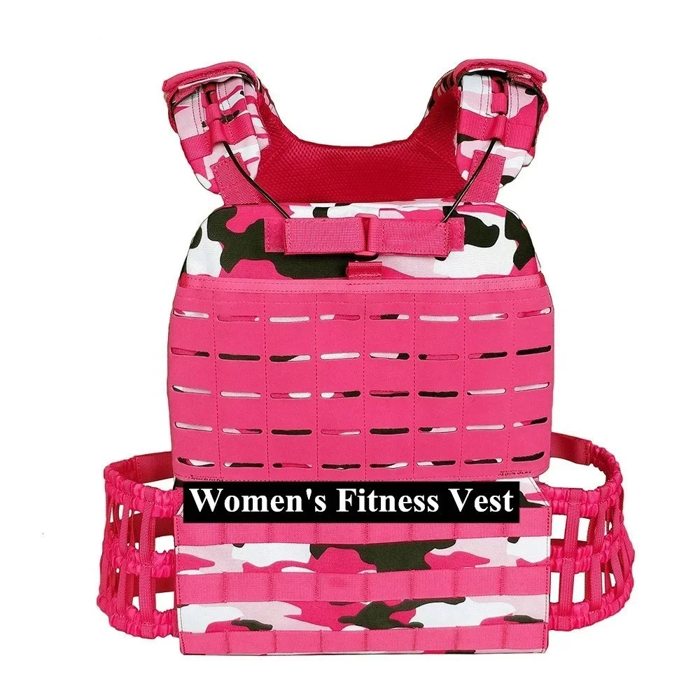 Pink Camouflage Womens Outdoor Combat Tactical Vest Female Physical Fitness Weight Bearing Field CS Training Gear Waistcoat