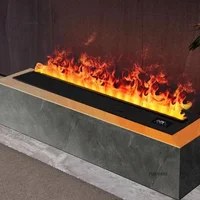 Водяной электрический камин 3D украшение интерьера гостиная паровые камины туманный камин встроенный реалистичный туман пламя t — изображение 2