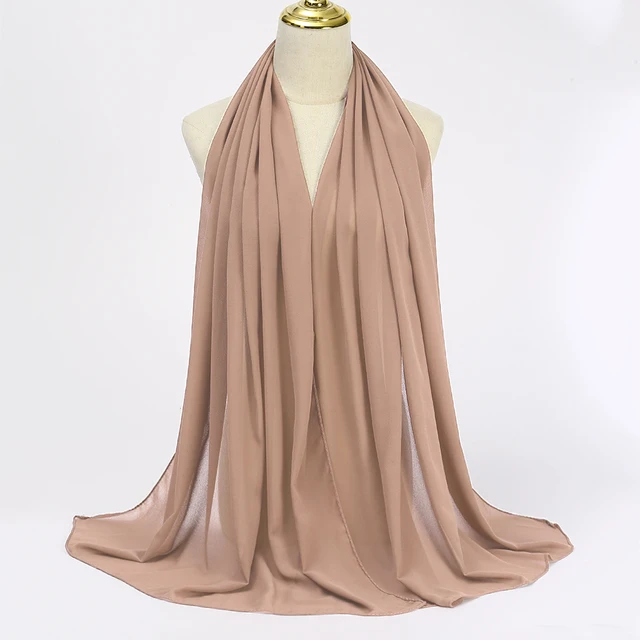 Foulard Hijab en mousseline de soie pour Femme, voile musulman ramadan ,hijab femme musulman,foulard musulmane pour femme, foulard mousseline en Jersey doux de haute qualité hijab islam voile femme musulman,70*180cm