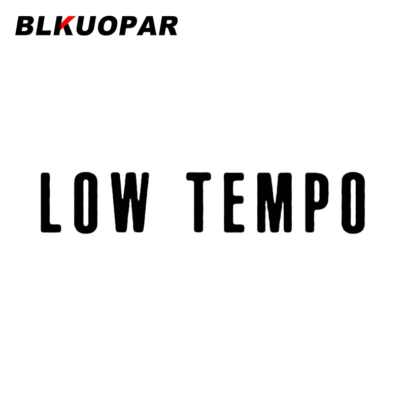 

BLKUOPAR LOW TEMPO Car Sticker Sunscreen Occlusion Scratch Original Vinyl Decal Personality Simple Windshield Die Cut Decoration