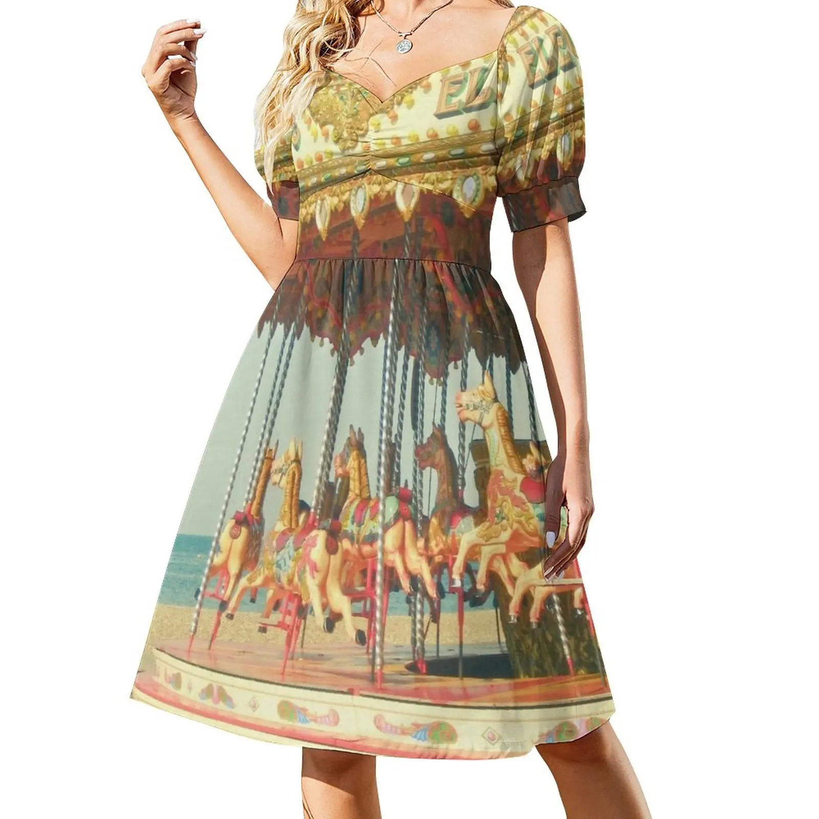

Seaside Carousel Sleeveless Dress party dresses women womens dress dresses with long sleeves