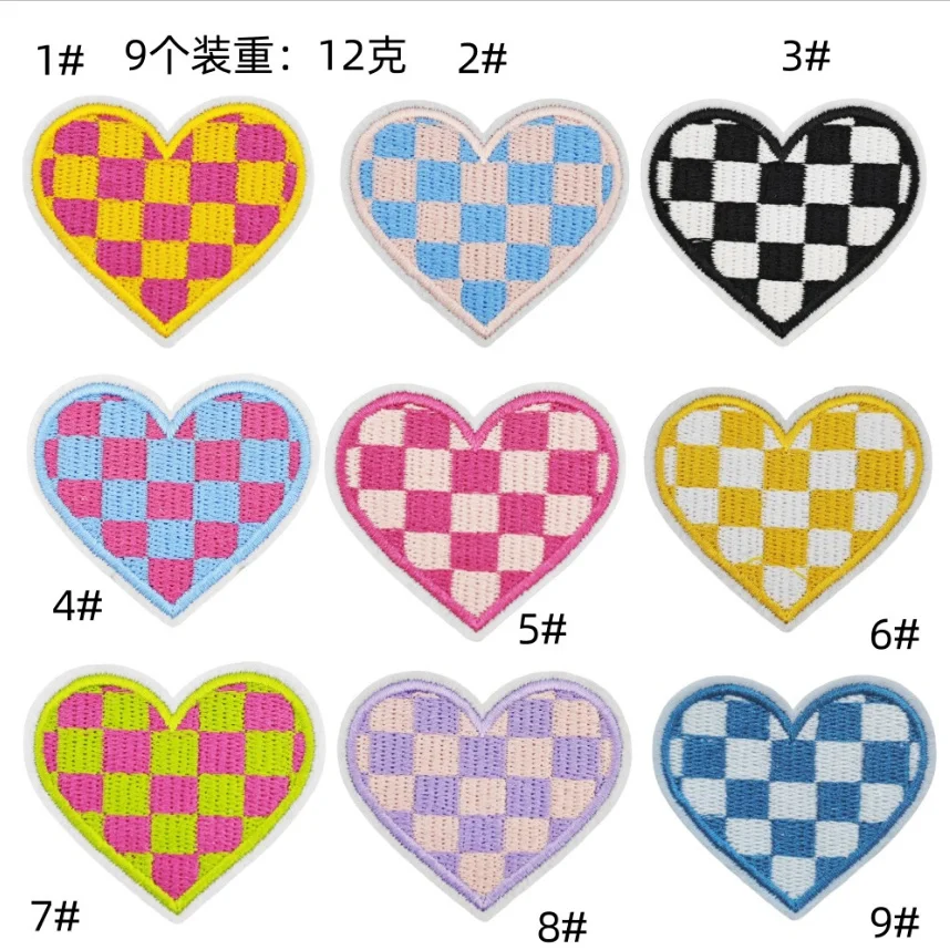 하트 자수 패치 자수 의류 모자 가방 신발 수리 재료, 전화 선물 상자 장식, DIY 액세서리, 10 개