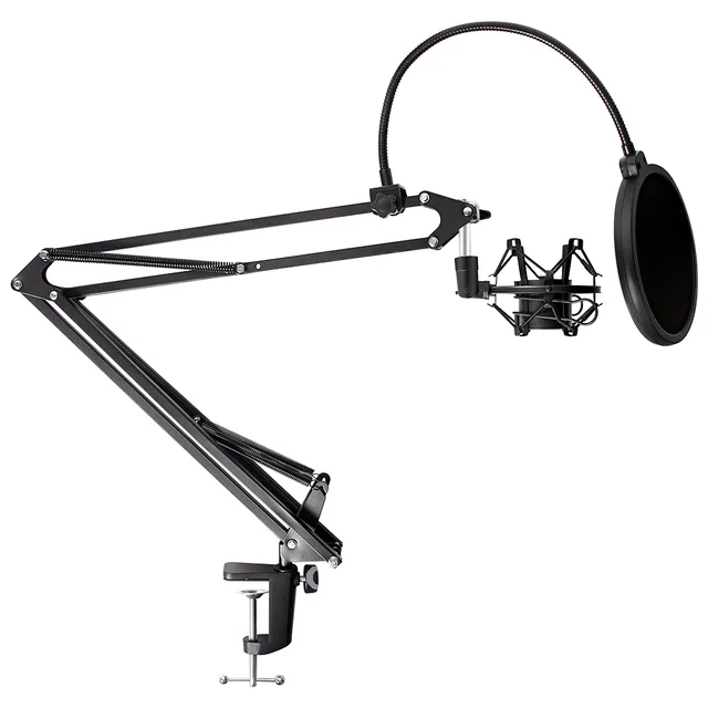 

Microphone Stand Holder Tripod Scissor Arm Bm800 With A Spider Cantilever Bracket Universal Shock Mount F2