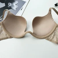 Women Invisible Deep U Lingerie Oversize Sexy Underwear Low Cut Underwire Push Up Bra Set Female Bra Large size 90CD 95CD 6