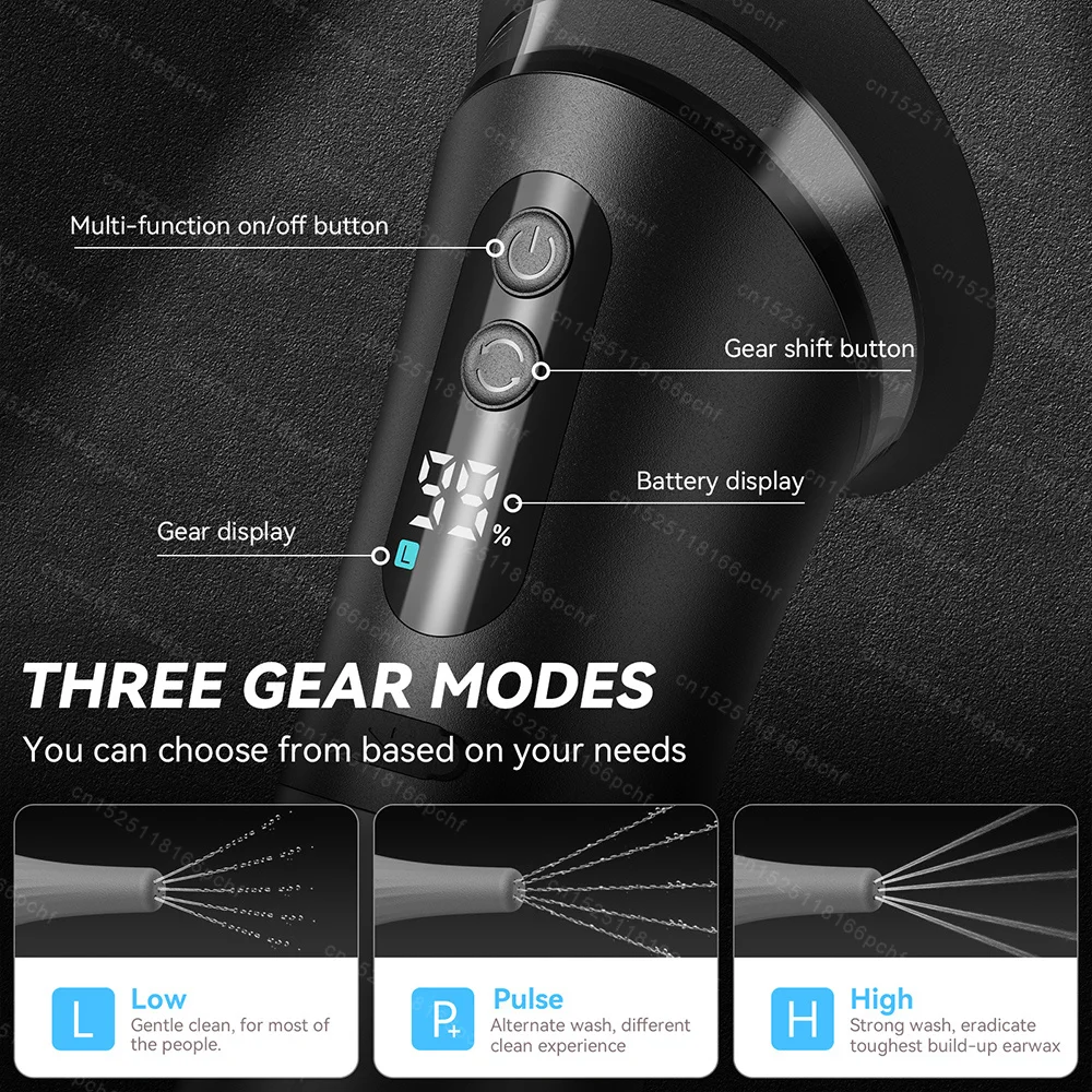 Electric Ear Cleaner Kit Water Powered Ear Wax Removal Health Care Water Irrigation Ear Washer for Adults Child Ear Cleaner