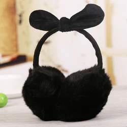 Novo adorável pele de coelho inverno earmuffs aquecedores de ouvido inverno conforto earmuffs inverno quente para meninas fones de ouvido de pele