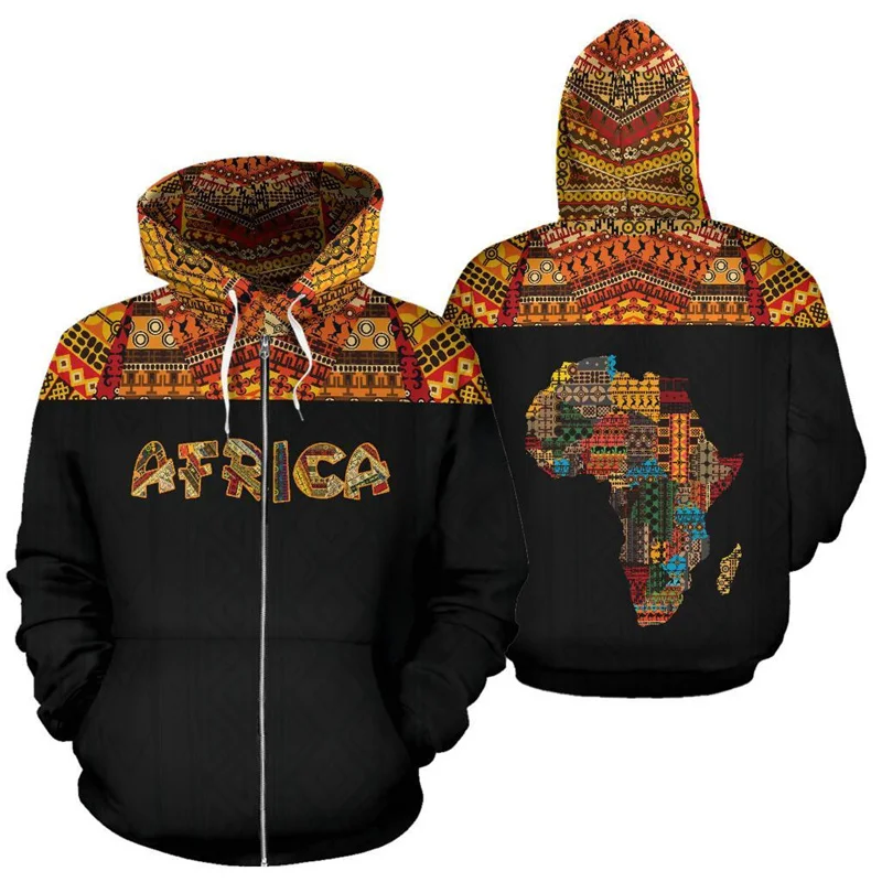 thumbnail image 1 of Sudadera con capucha y estampado 3D de león africano personalizado para hombre y mujer, estilo afroamericano, de gran tamaño, 1 of 5