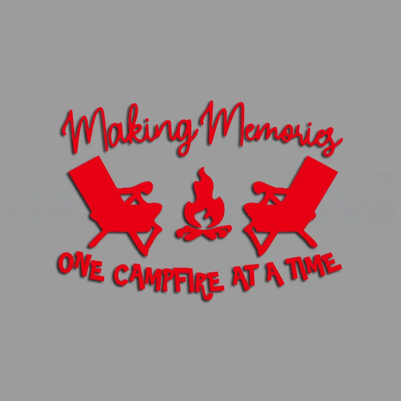 Campfire Memories: Creative & Humorous Stickers for Cartoon Enthusiasts - Premium Car Decor