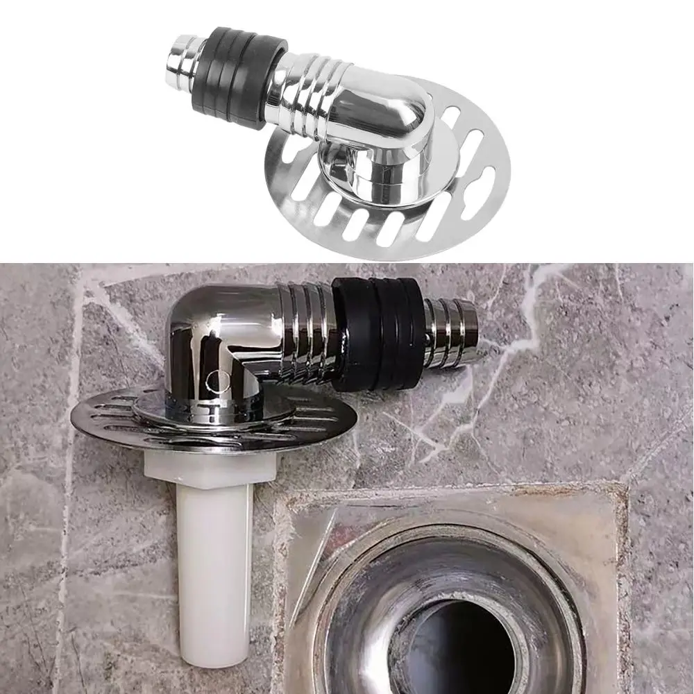 Stainless Steel Floor Drain Cover Odor Prevention Insect Control Pipe Connector Hose Adapter Double Purpose