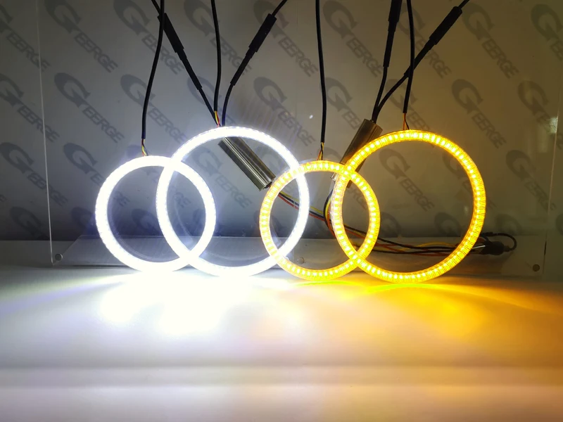 포드 포커스 II Mk2 2004 2005 2006 2007 2008 울트라 브라이트 A/W 스위치백 DRL 턴 시그널 LED 엔젤 아이즈 키트 헤일로 링