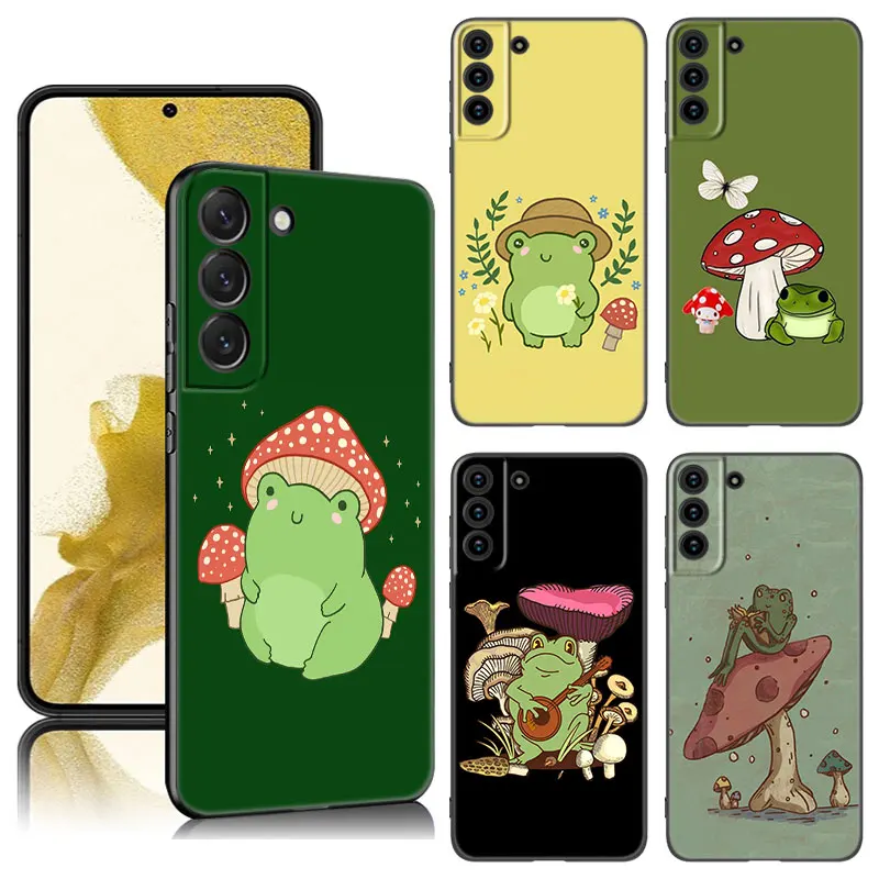 Custodia Per Telefono Cottagecore Frog Mushroom Per Samsung Galaxy S20 S21 S22 S23 Ultra Fe S10E S10 Lite S8 S9 Plus S6 S7 Cover In Silicone