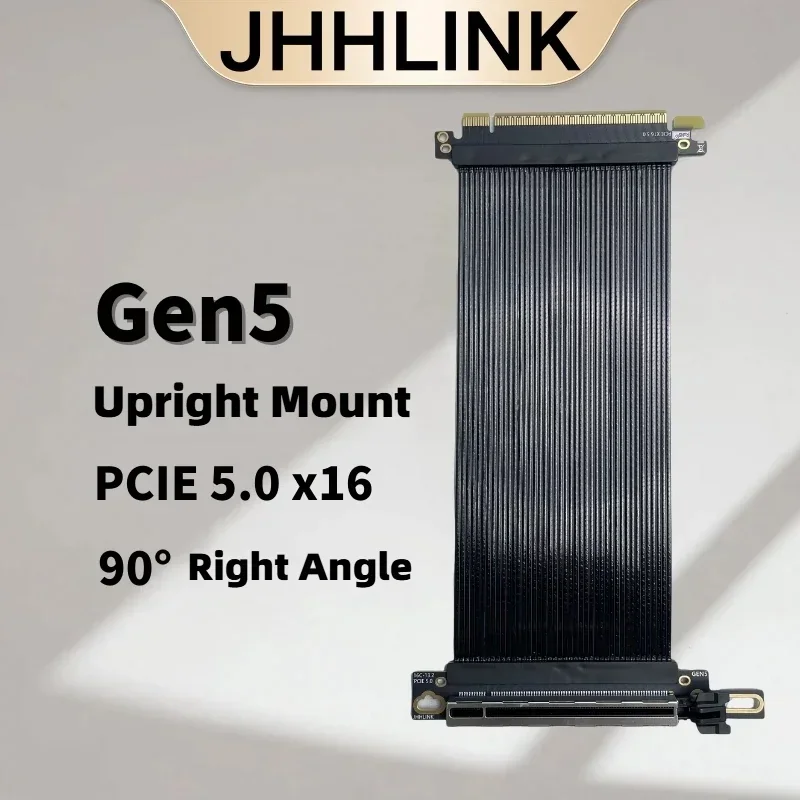 銀メッキPCIe 5.0ライザーケーブル GEN 5 x16 PCI Eライザー延長