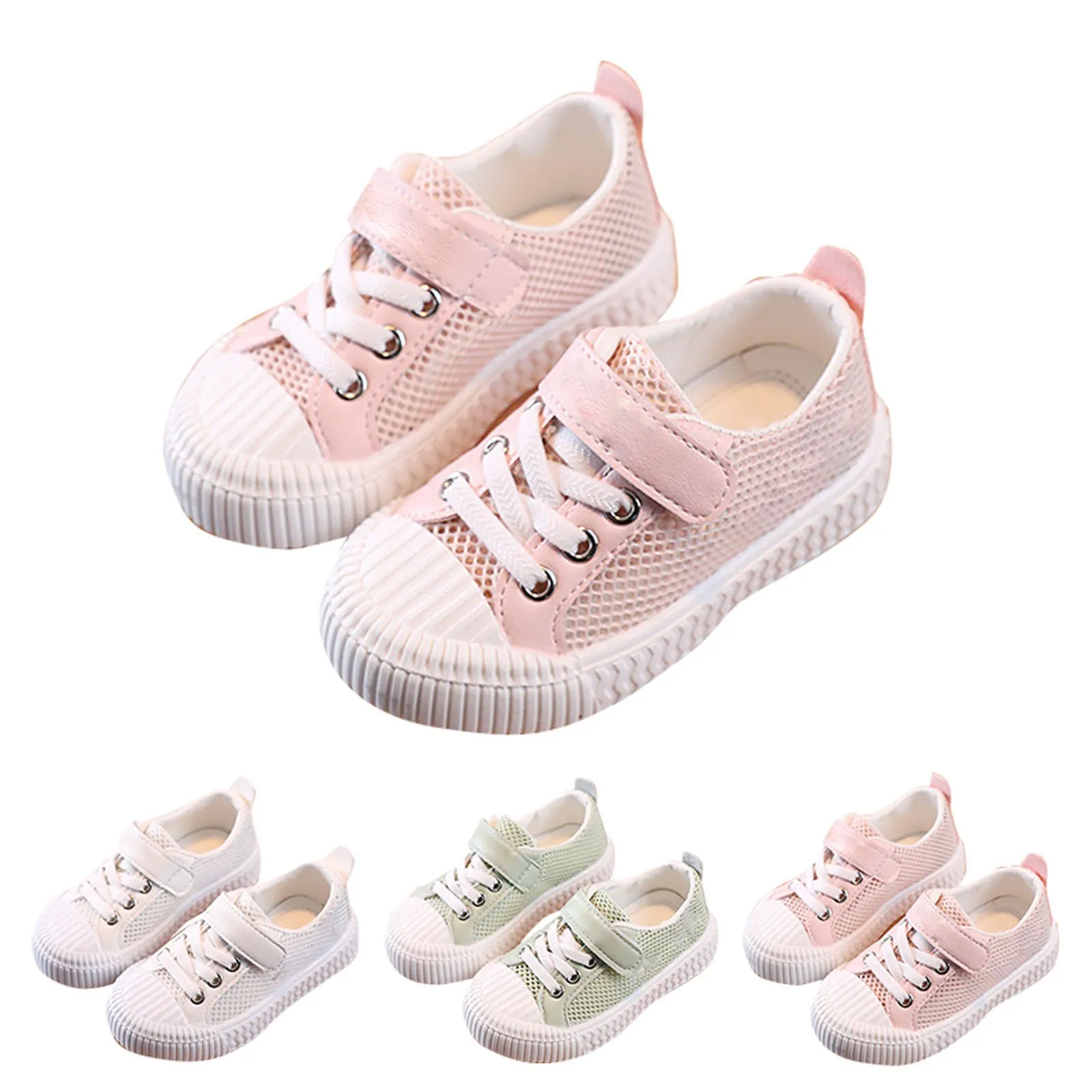 

Summer Thin Mesh Rubber Sole Lightweight Breathable Non Slip Children's Casual Sports Shoes Burr Berry Shoes