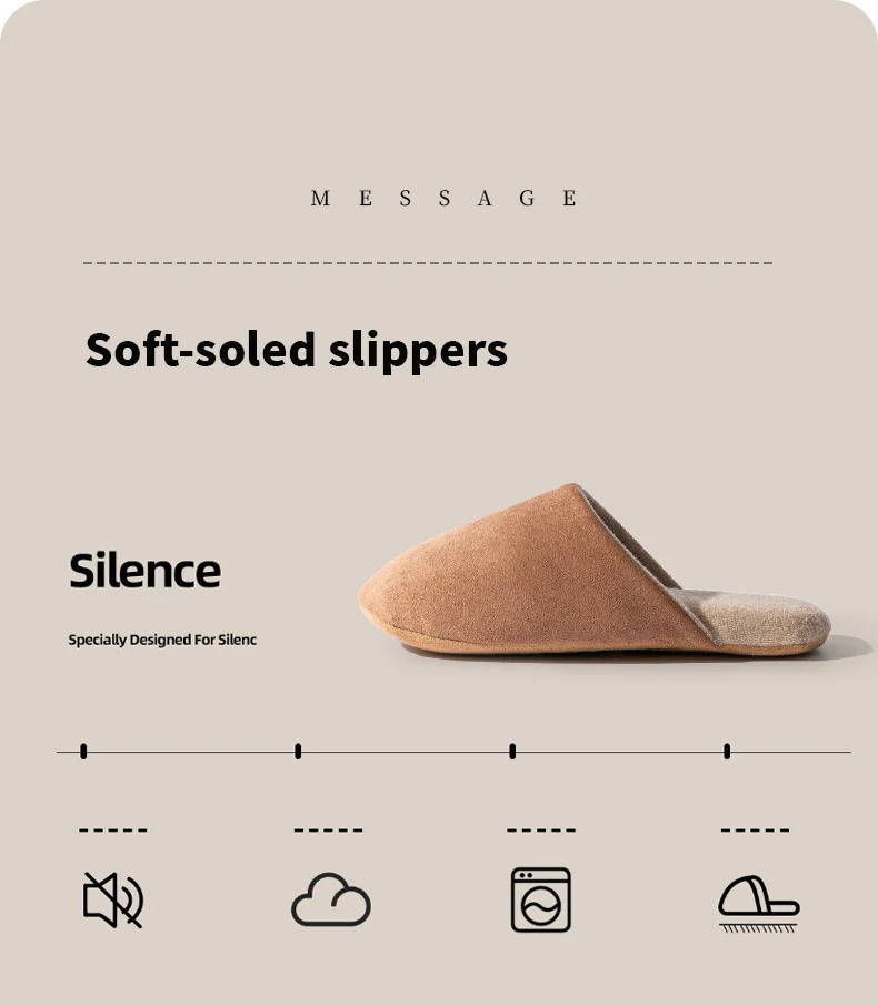 Herbst- und Winter-Hausschuhe für Herren, rutschfeste Hausschuhe für den Innenbereich mit weicher Sohle, leise, bequeme, leichte Slip-Ons für Zuhause – Detail 5