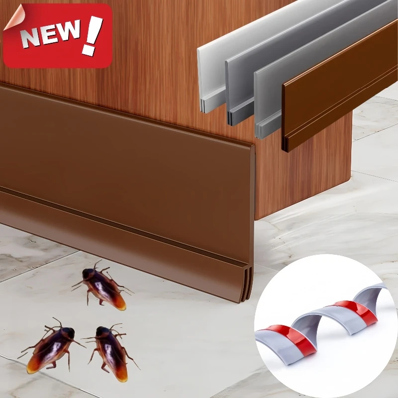 Self-Adhesive Triple Sound Insulation Weatherproof Under-Door Seal Strip, 25mm Height