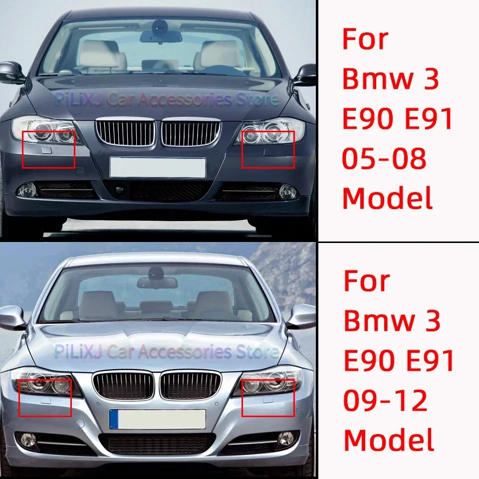 Car Headlight Washer Nozzle Cover For BMW 320 325 328 330 335 E90 E91 LCI 2005-2008 2009-2012 Headlamp Washer Nozzle Cover Painted