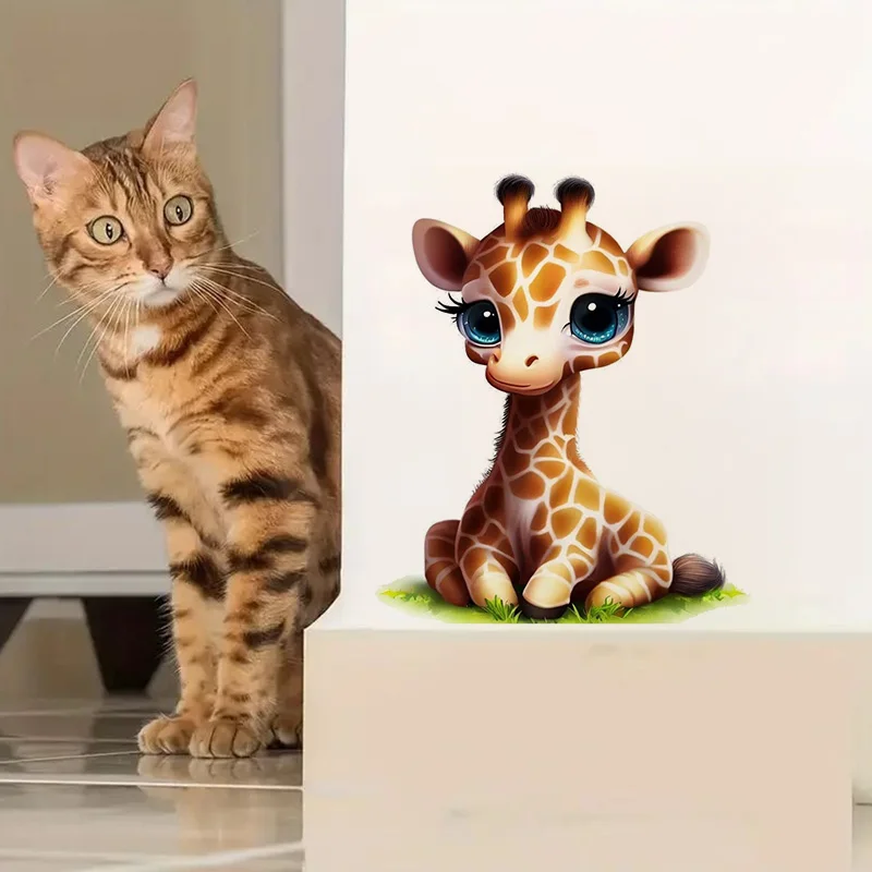 Giraffe Sticker Water-proof Home Wall Decal Used for Wall Bathroom Cabinet Door Toilet Car Laptop