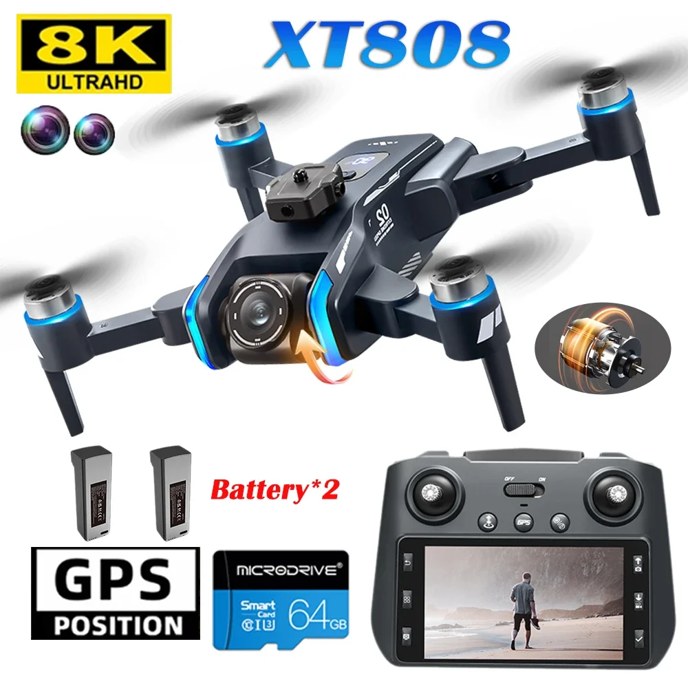 DRONE XIAOMI XT808 8K HD Double Caméra GPS 5G Écran Brushless Pliable PRO RC EUR 146,90 - FR