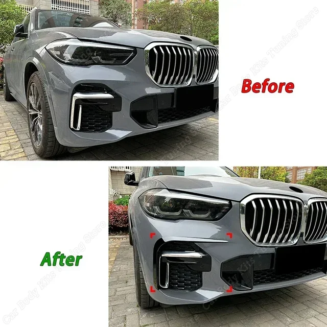 BMW X5 차량을 위한 세련되고 내구성 있는 범퍼 립 사이드 스포일러 안개등 프레임 커버 그릴