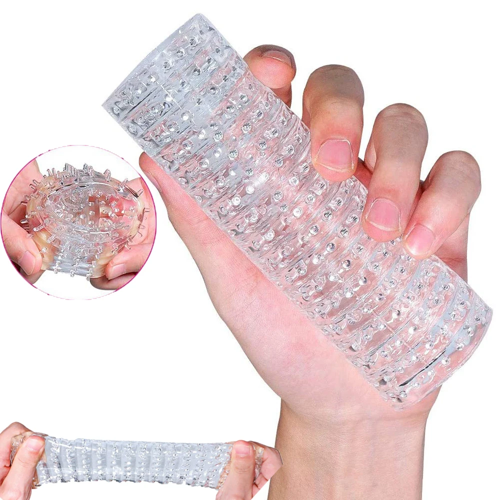 Pocket Male Masturbator Artificial Vaginal For Men 18 Glans Sucking Penis Sucker Cock Exerciser Pump Spikes Condoms Sex Toys Penis Pump Condom Penis Sleeve Vaginal Massager Sex Toy