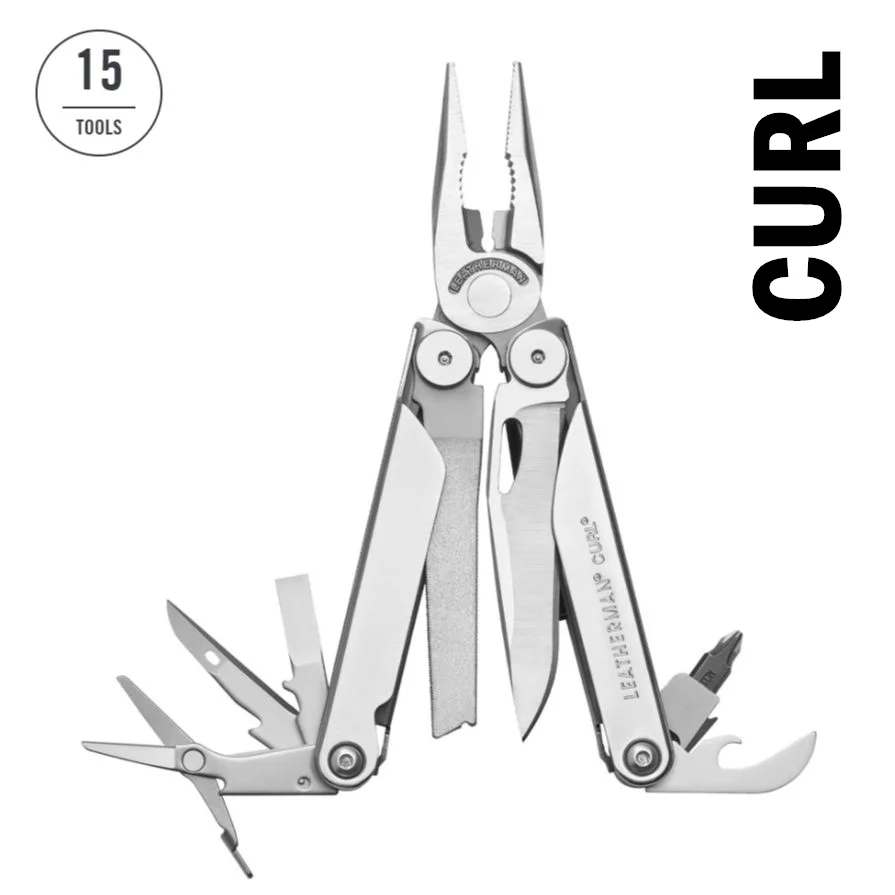 Leatherman, Curl Multitool, Strumento Quotidiano In Acciaio Inossidabile Con Guaina In Nylon
