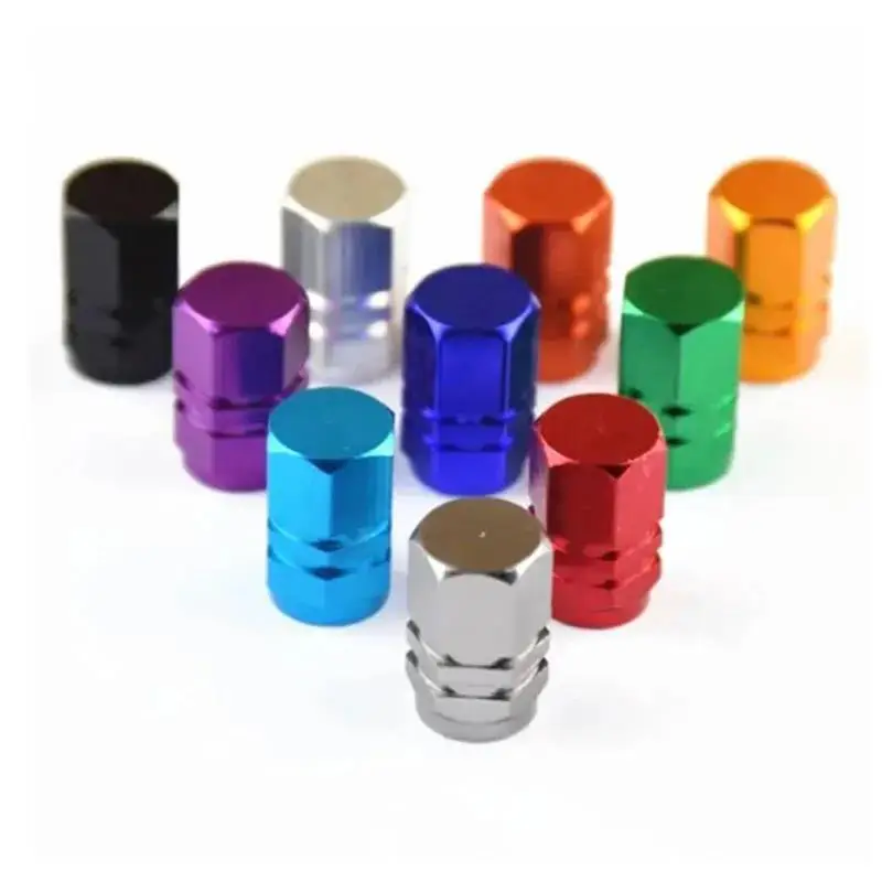Decorative Aluminum Alloy Tire Valve Stem Caps - Dustproof Wheel Accessories for Cars, Motorcycles, and Bicycles
