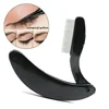 Pro Folding Stainless Steel Teeth Eyelash Comb Eyebrow Brush Shaper Beauty Tool 2