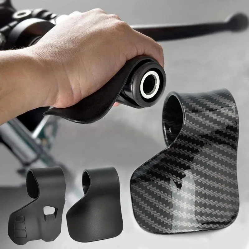 Universal Carbon Fiber Motorcycle Accelerator Assist Grips Cruise Control Handlebars Assistant Clips Wrist Rest Moto Accessories