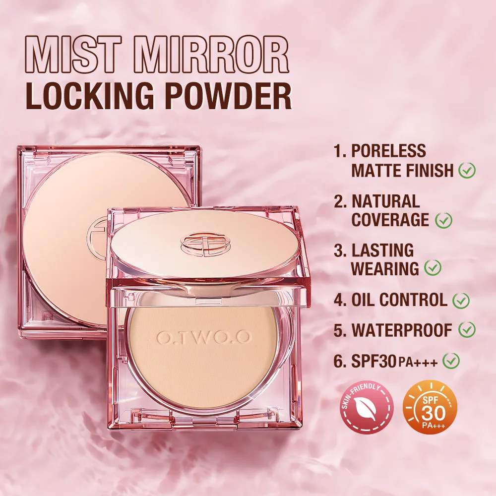 Poudre fixante pour le visage, format standard, effet floutant, maquillage permanent, contrôle du sébum, teint clair, éclaircissement parfait, poudre compacte, contrôle du sébum_voghion.com