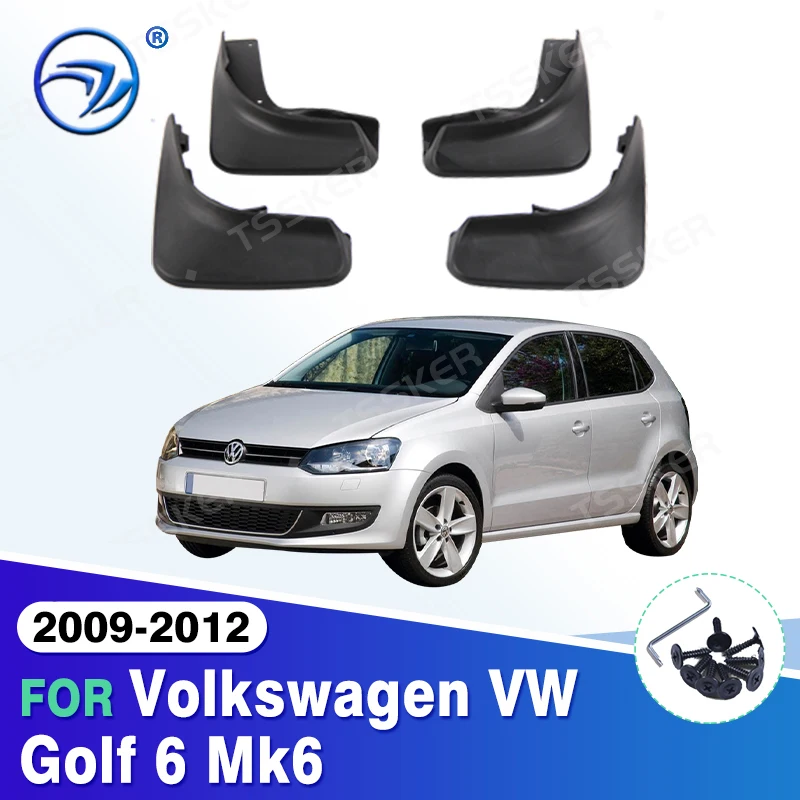 

For Volkswagen VW Golf 6 Mk6 2009 2010 2011 2012 Set Molded Mud Flaps Mudflaps Splash Guards Front Rear Mud Flap Mudguards