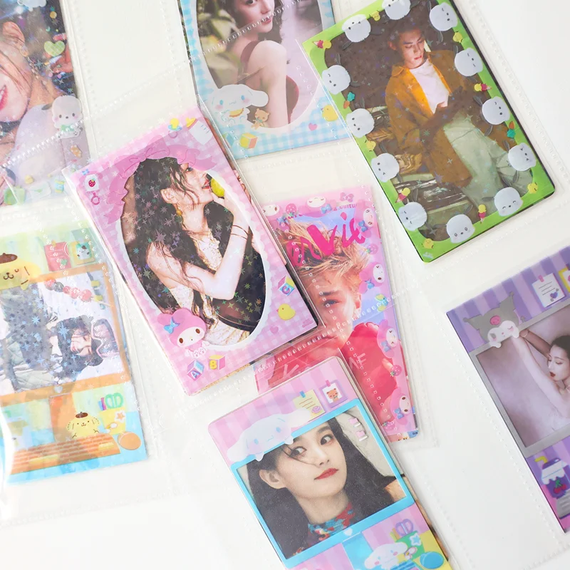 Cute Japanese Cartoon Characters Kpop Photo Card Holder Idol Laser Photo Protective Display Sleeves 20pcs/lot Kawaii Stationery card holder card protector idol card protector
