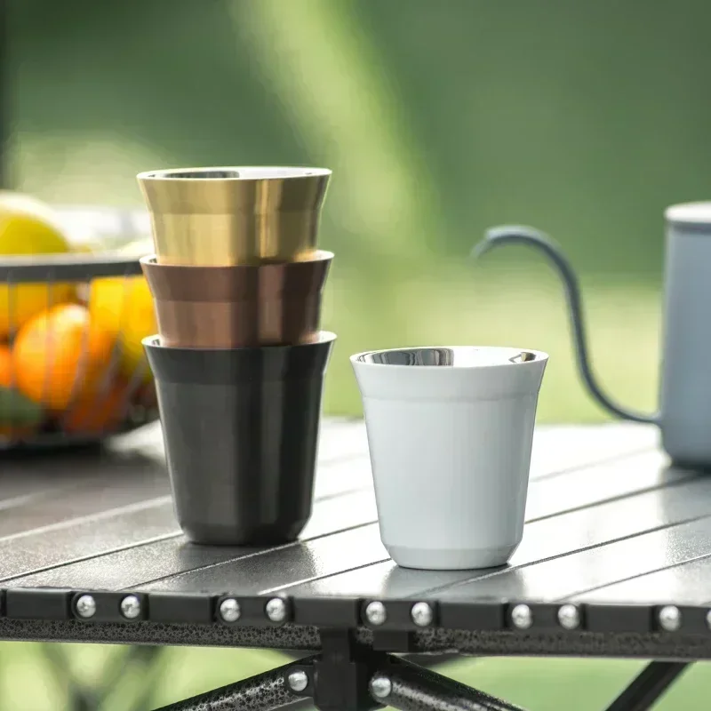 80/160/250ml Outdoor Camping Espresso Mug Thickened 304 Stainless Steel Double Wall Insulation Coffee Cup Tea Cup stainless steel cups stainless steel cup coffee cup stainless steel mug