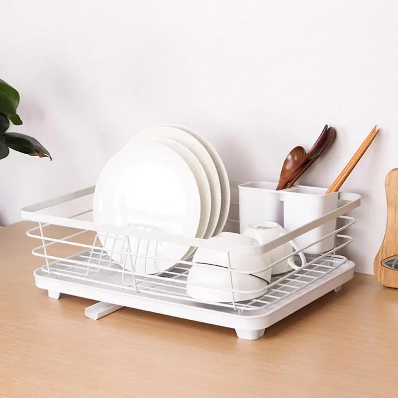 Sink Dish Drainer Rack For Kitchen Counter Multifunctional Kitchen Drying Bowl Rack With Utensil Holder Kitchen Accessories