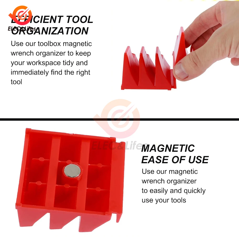 Magnetic Wrench Organizer Practical Widget Sturdy Tool Storage Shelf for Tool Drawer Storage Wrench Holder Rack