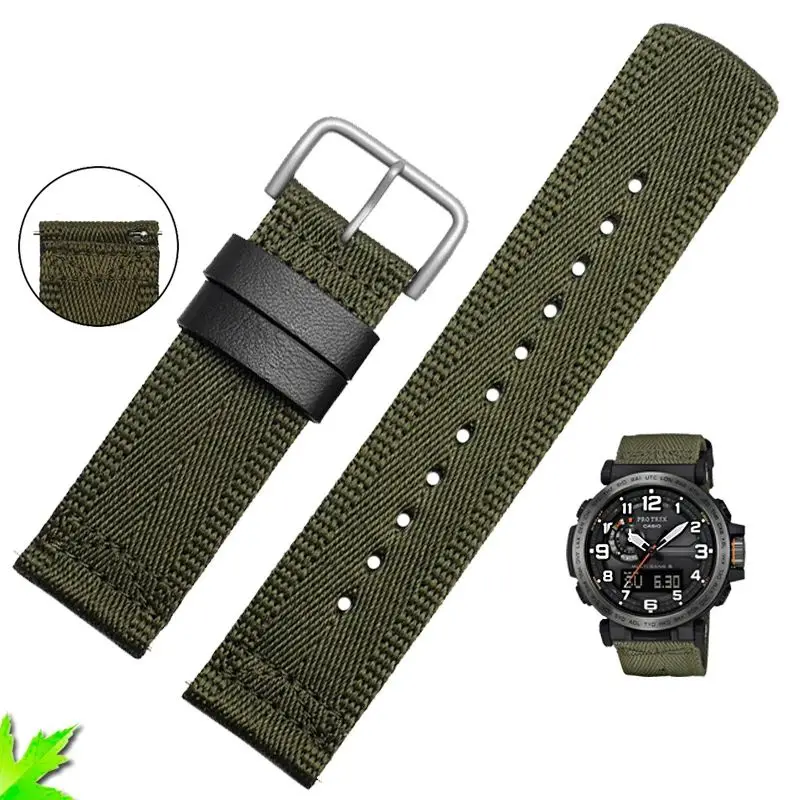 Waterproof 24mm Nylon Watch Band Strap in Longer Length