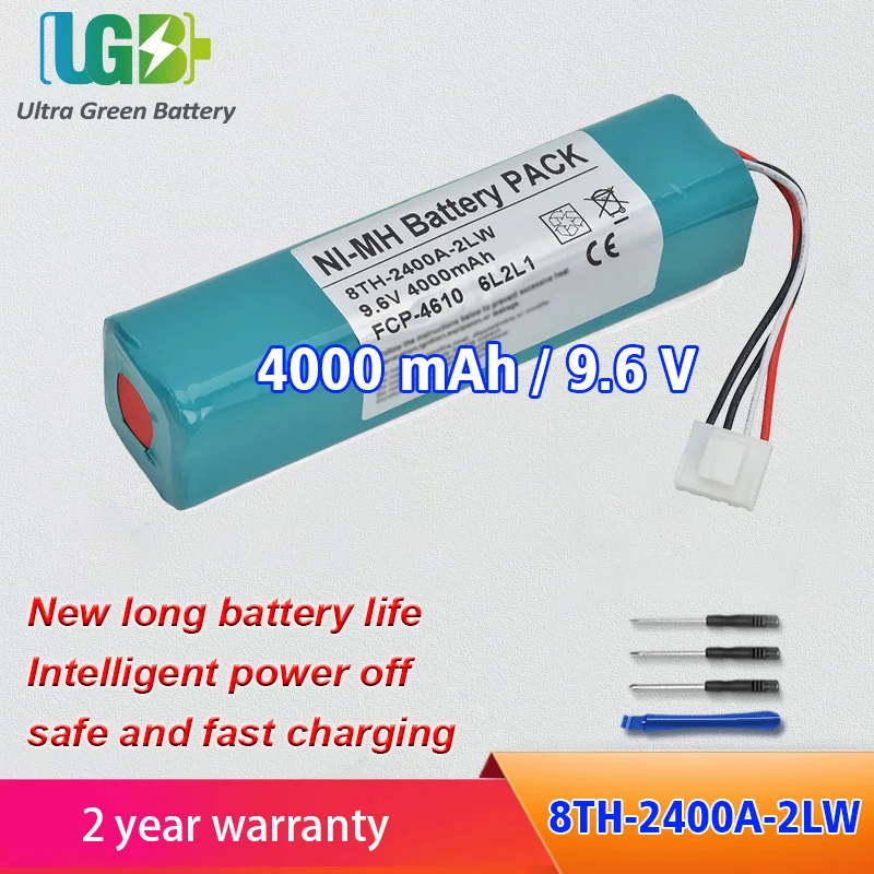 

UGB New 8TH-2400A-2LW Battery For Fukuda FX-4010 LS1506 6L2L1 FX-4610 FX-4010 ESP-1100 ECG machine 4000mAh 9.6V