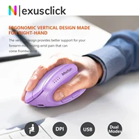Vertical Mouse Wireless 2.4G Bluetooth  Multi-Device Ergonomic Rechargeable 2400DPI Mice for Tablet Laptops Computer PC  Laptop