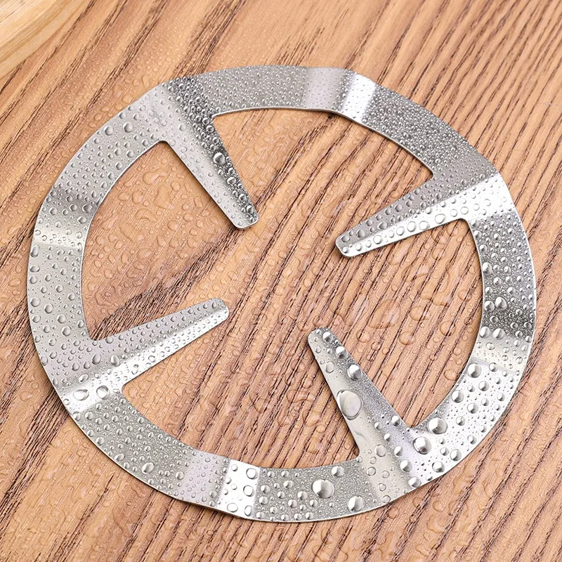 5/1x Edelstahl Moka-Kanne Kochring Hochtemperaturbeständiger Kaffeekanne-Heizring Gasherd-Simmeringringe Küchenzubehör – Detail 9
