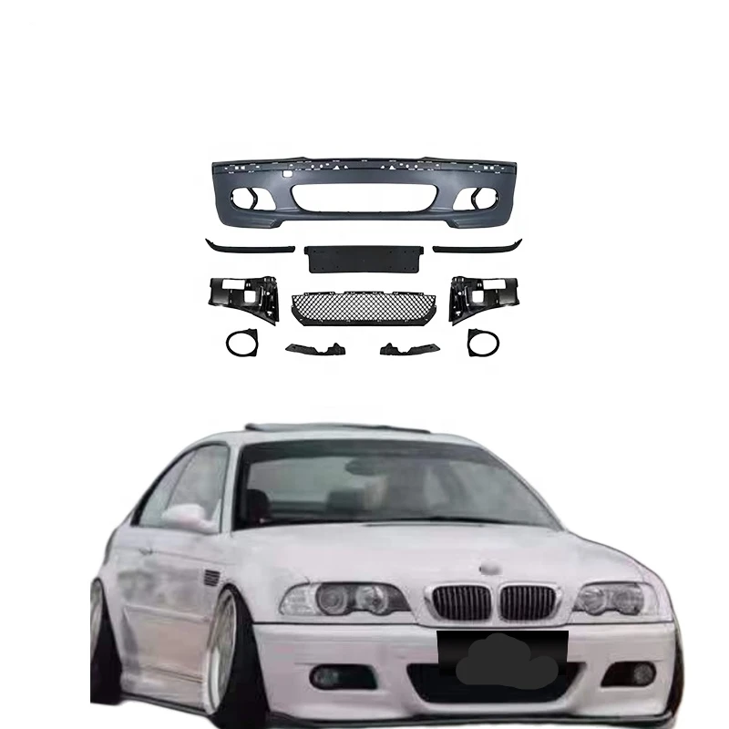 

Комплект кузова для BMW 3 серии E46 upgrade MT, передний автомобильный бампер bmw e46, автомобильный бампер