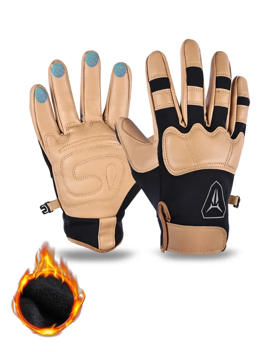 X-TIGER Winter warme Fahrradhandschuhe Fingerspitzen-Touchscreen rutschfeste, verschleißfeste Fahrrad- und Motorradhandschuhe, winddichte Skihandschuhe – Detail 11