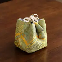 Chinese Style Teacup Drawstring Cloth Pouch Breakage-proof Portable Small Item Pouch Multifunctional Print Embroidered Handbag 1