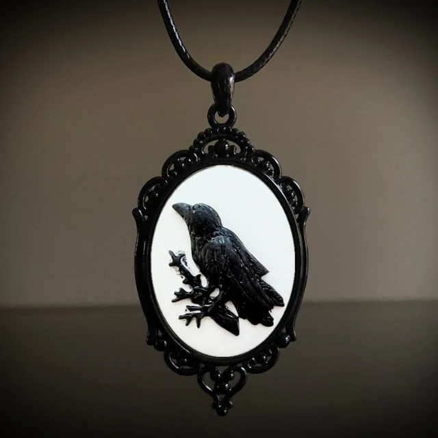 Vintage Gothic Raven Woman Man Necklace Goth Bat Crow Metal Pendant Dark  Style Vampire Cucker Mystic Halloween Gift Accessories - AliExpress