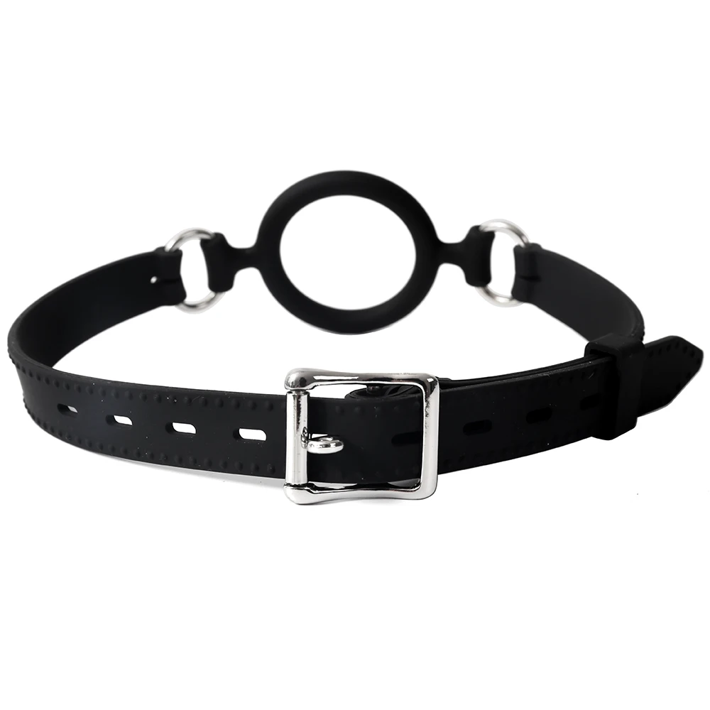 Silikon-Knebel mit offenem Mund und O-Ring, inklusive Nippelklemmen, BDSM-Bondage-Gurtzeug und Verriegelungsgürtel, erotische Accessoires von Sexyshop_voghion.com