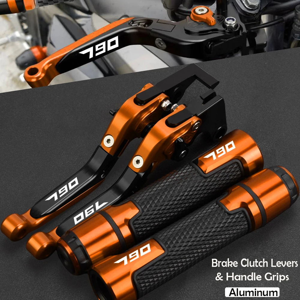 

For DUKE790 790 DUKE 790 ADVENTURE/R ADV R 2017-2023 2022 2021 2020 Motorcycle CNC Brake Clutch Lever Handle Handlebar grips