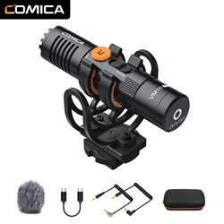 Comica VM10 PRO Professional Video Microphone with Shock Mount,Gain Control and Deadcat for iPhone Android