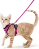 ATUBAN Cat Harness and Leash Set Stylish Escape Proof Cat Vest Harness Adjustable Breathable Pet Harness with Reflective Trim 1