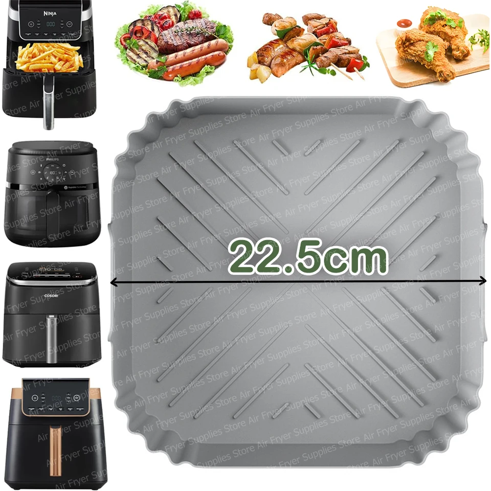 2 STKS Siliconen Airfryer Liners Voor Ninja Air Fryer Pro XL AF141 Af140 Af181 Vierkante Airfryer Liners 2 STKS Siliconen Airfryer Liners Voor Ninja Air Fryer Pro XL AF141 Af140 Af181 Vierkante Airfryer Liners