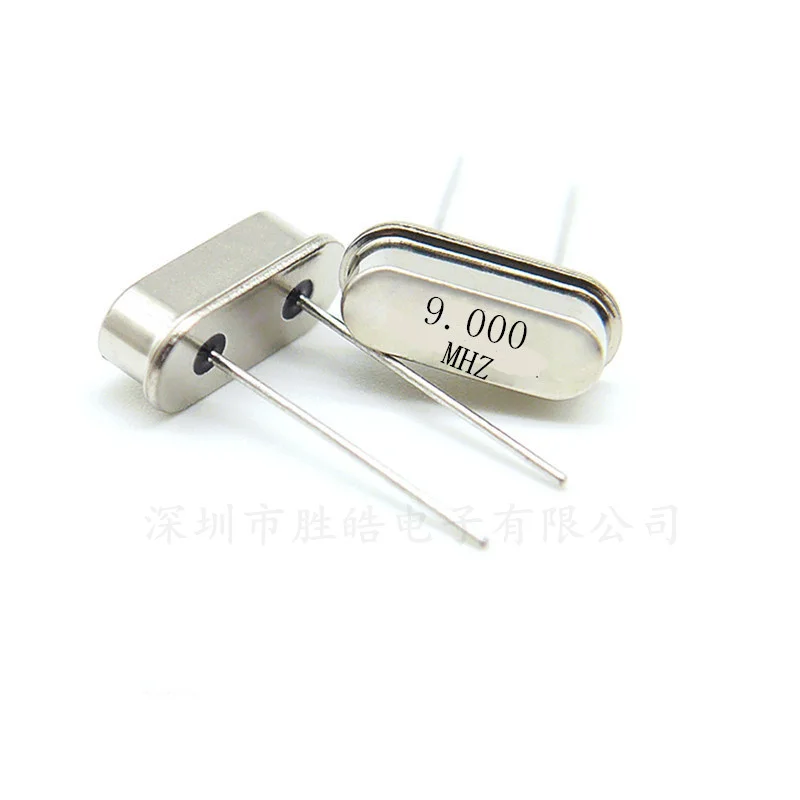 Crystal Oscillator 100PCS Quartz Crystal Resonator Passive In-line Oscillator HC-49S 9MHZ