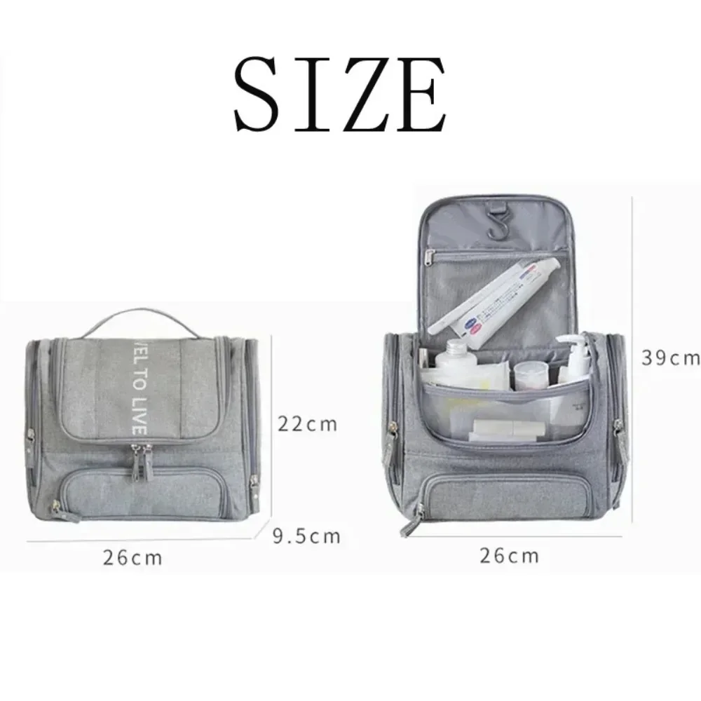 Waterproof Men Hanging Cosmetic Bag Travel Organizer Makeup Bag for Women Necessaries Make Up Case Wet and Dry Wash Toiletry Bag