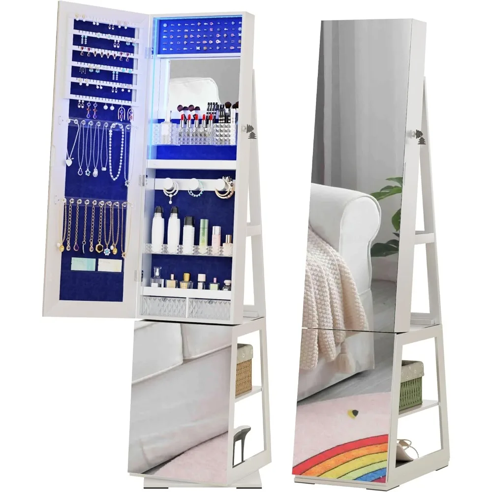 360° Swivel Jewelry Armoire